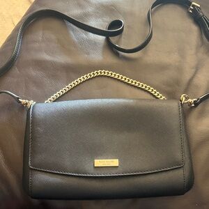 Kate Spade Saffiano Leather Black Crossbody with 2 Straps (Used)